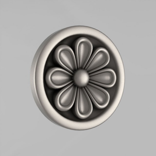 carved rosettes decor 28 3Dプリントモデル .c4d .max .obj .3ds .fbx .stl .blend 