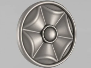 새겨진 장미 장식 30 3D 프린트 모델