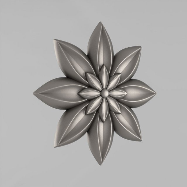 carved rosettes decor 31 3D 打印模型 .c4d .max .obj .3ds .fbx .stl .blend 