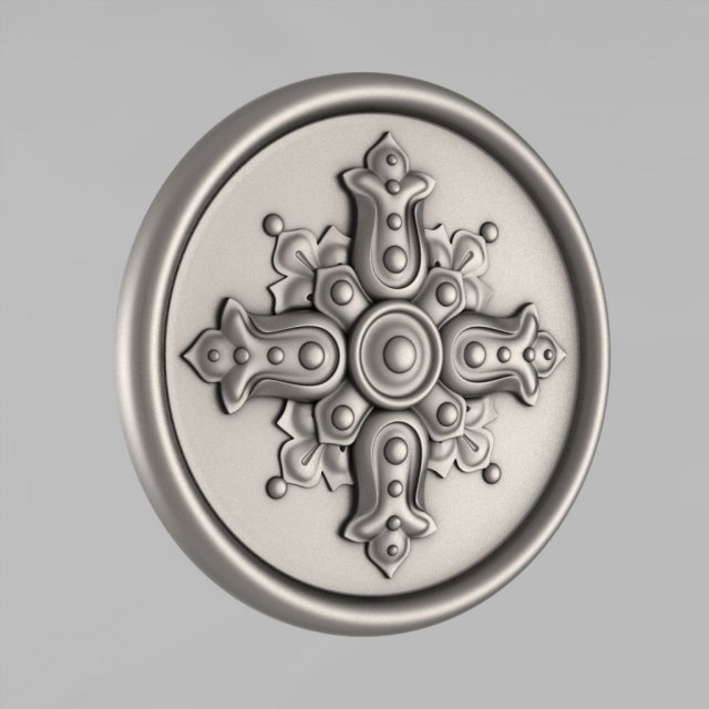 carved rosettes decor 32 Modello di stampa 3D .c4d .max .obj .3ds .fbx .stl .blend 