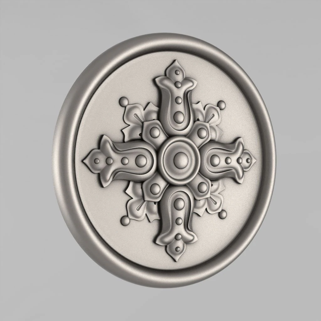 carved rosettes decor 32 3D Print Model .c4d .max .obj .3ds .fbx .stl .blend 