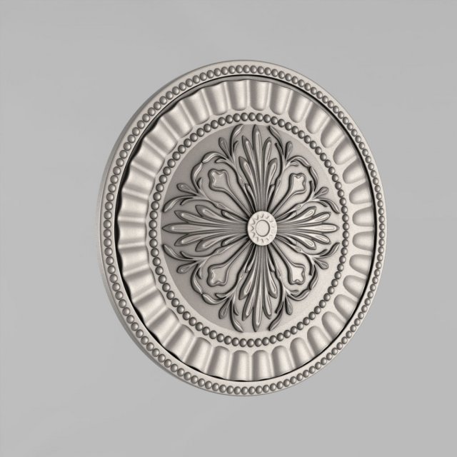 carved rosettes decor 36 3D 프린트 모델 .c4d .max .obj .3ds .fbx .stl .blend 