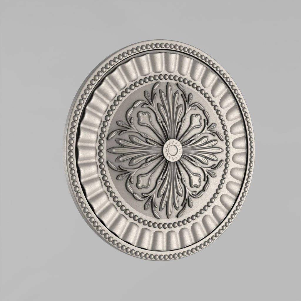 carved rosettes decor 36 3D Print Model .c4d .max .obj .3ds .fbx .stl .blend 
