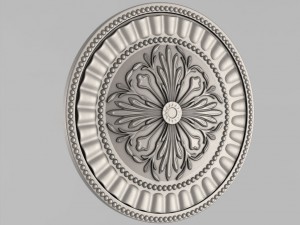 carved rosettes decor 36 3D 프린트 모델