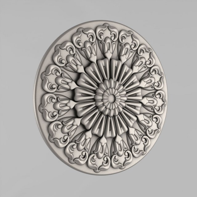 carved rosettes decor 37 3D 프린트 모델 .c4d .max .obj .3ds .fbx .stl .blend 
