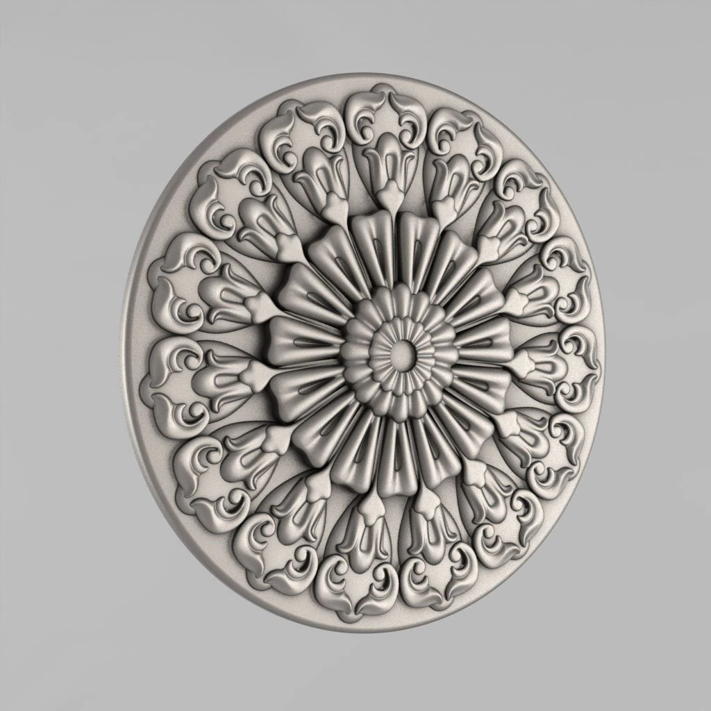 carved rosettes decor 37 3D Print Model .c4d .max .obj .3ds .fbx .stl .blend 