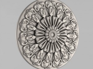 carved rosettes decor 37 3D Print Model