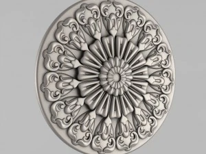 carved rosettes decor 37 3D Print Model