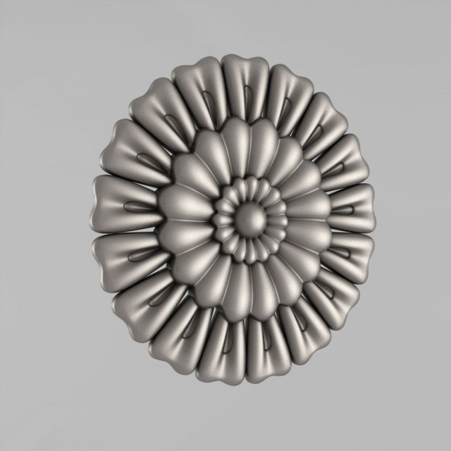 carved rosettes decor 40 3D Baskı Modeli .c4d .max .obj .3ds .fbx .stl .blend 
