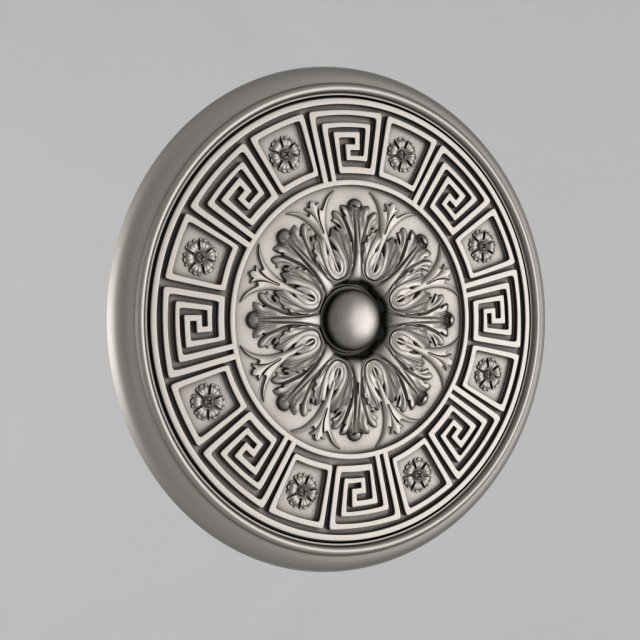 carved rosettes decor 42 3Dプリントモデル .c4d .max .obj .3ds .fbx .stl .blend 