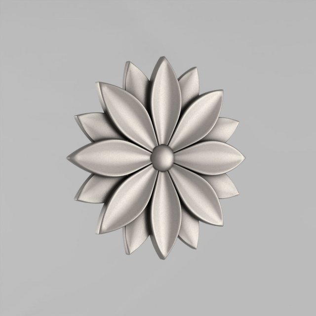 carved rosettes decor 44 3D 프린트 모델 .c4d .max .obj .3ds .fbx .stl .blend 