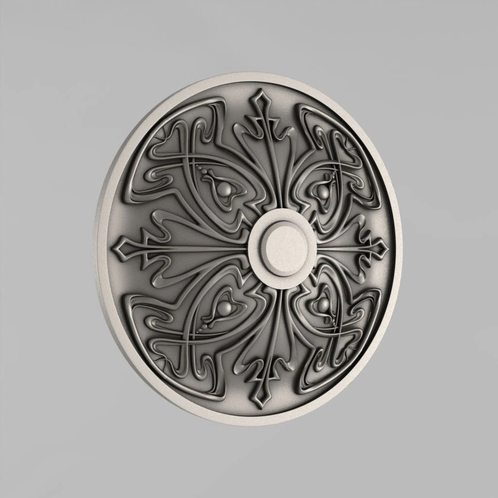 carved rosettes decor 46 3D Print Model .c4d .max .obj .3ds .fbx .stl .blend 