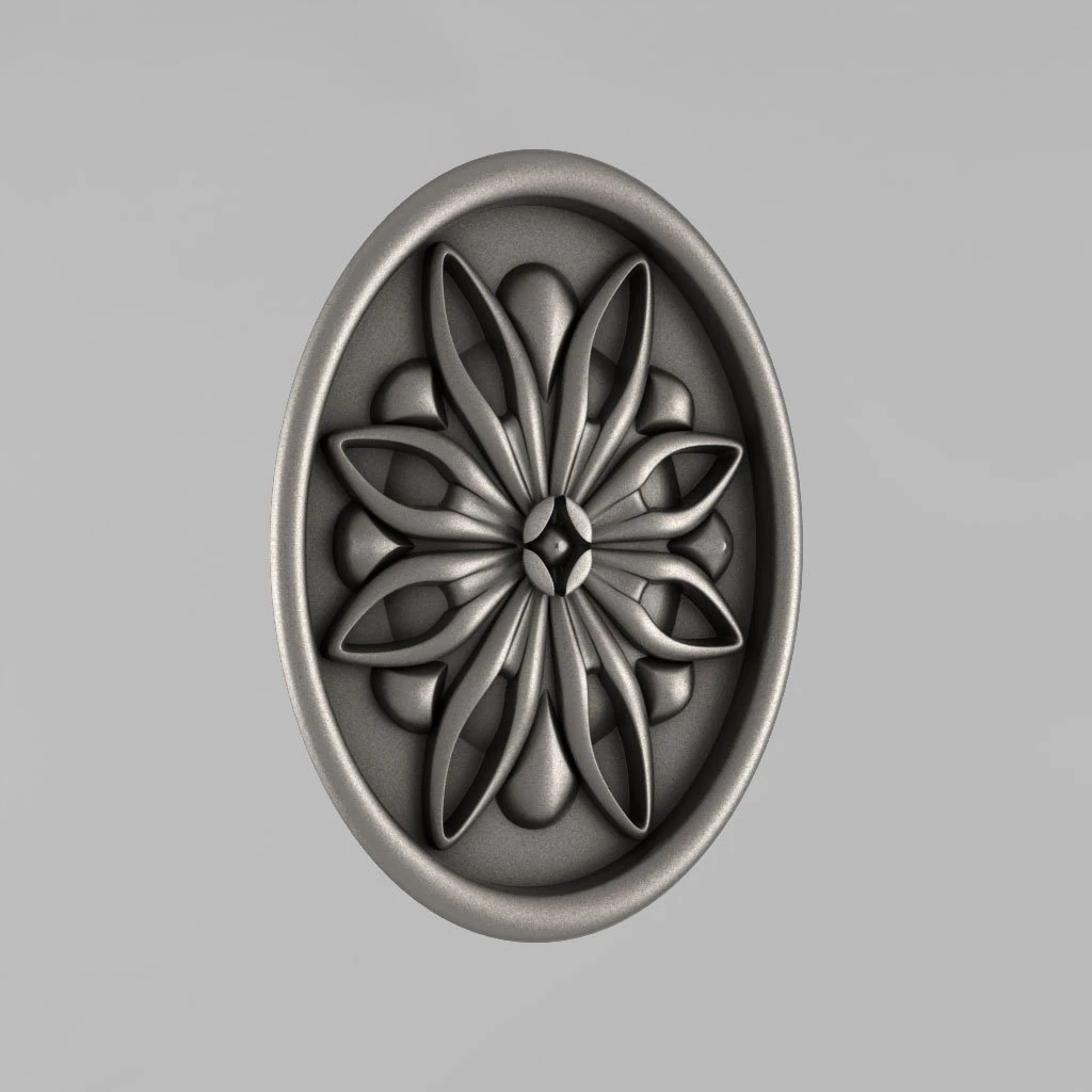 carved rosettes decor 50 3D Print Model .c4d .max .obj .3ds .fbx .stl .blend