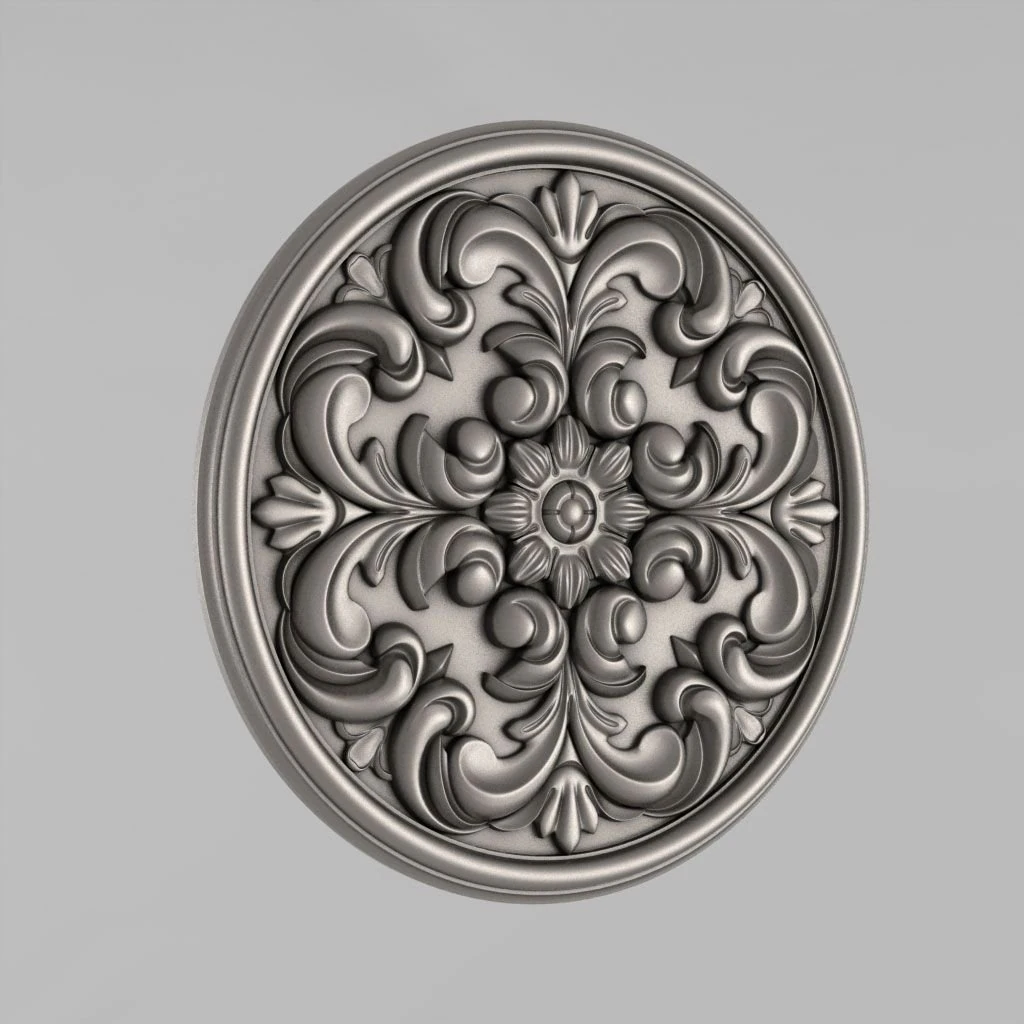 carved rosettes decor 51 3D Print Model .c4d .max .obj .3ds .fbx .stl .blend 