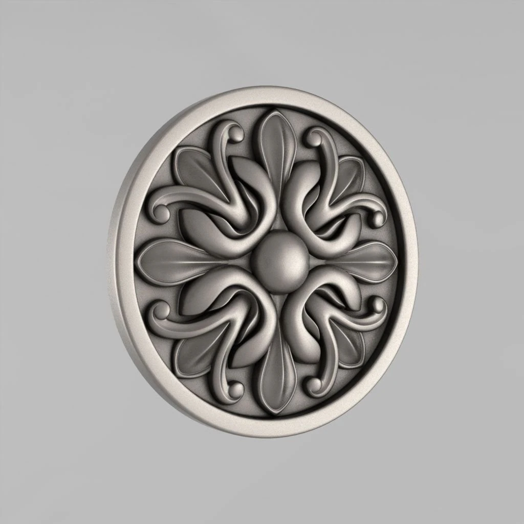 carved rosettes decor 52 3D Print Model .c4d .max .obj .3ds .fbx .stl .blend 