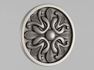 carved rosettes decor 52 Model Cetak 3D