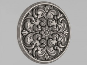 carved rosettes decor 54 3D Print Model