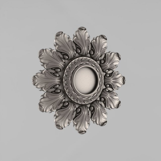 carved rosettes decor 55 3D 프린트 모델 .c4d .max .obj .3ds .fbx .stl .blend 