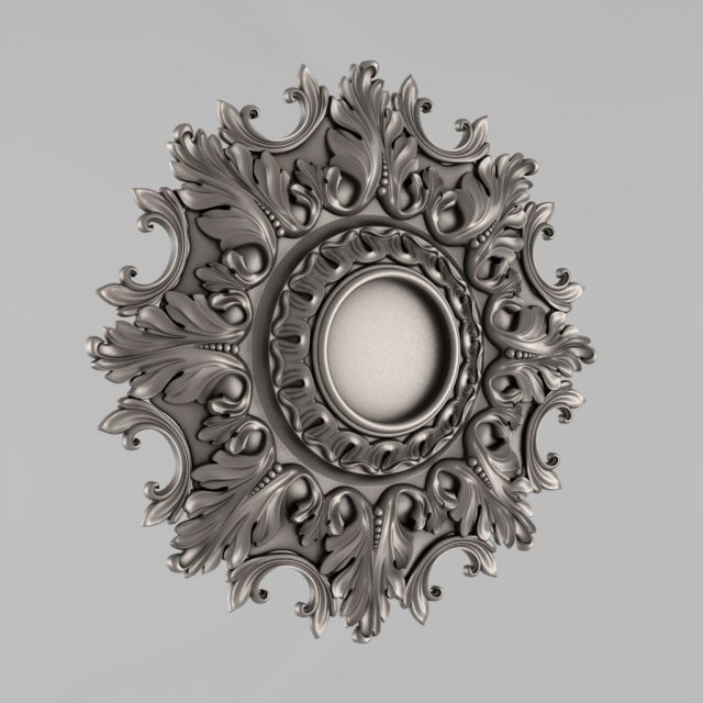 carved rosettes decor 56 3D Print Model .c4d .max .obj .3ds .fbx .stl .blend 