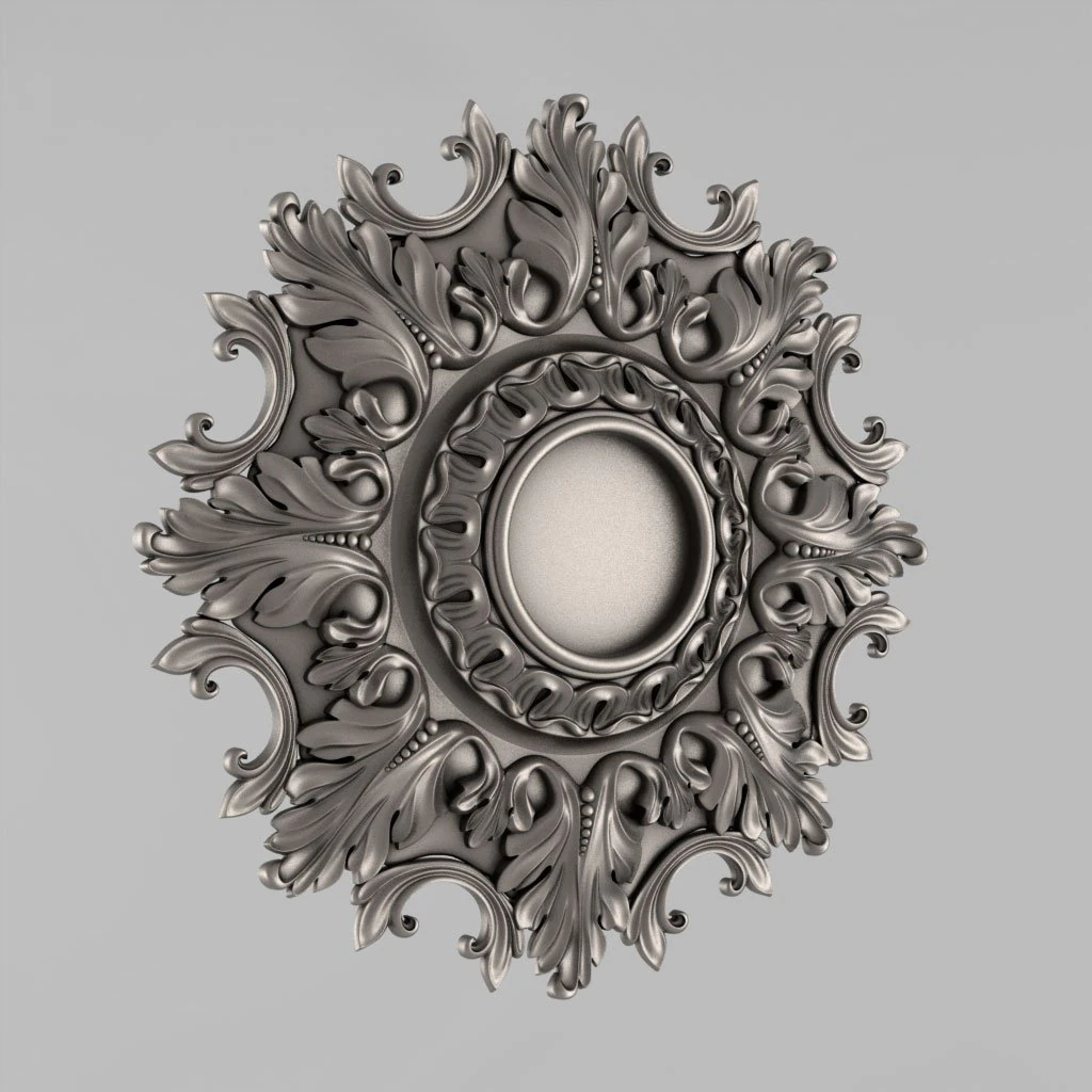 carved rosettes decor 56 3D Print Model .c4d .max .obj .3ds .fbx .stl .blend 
