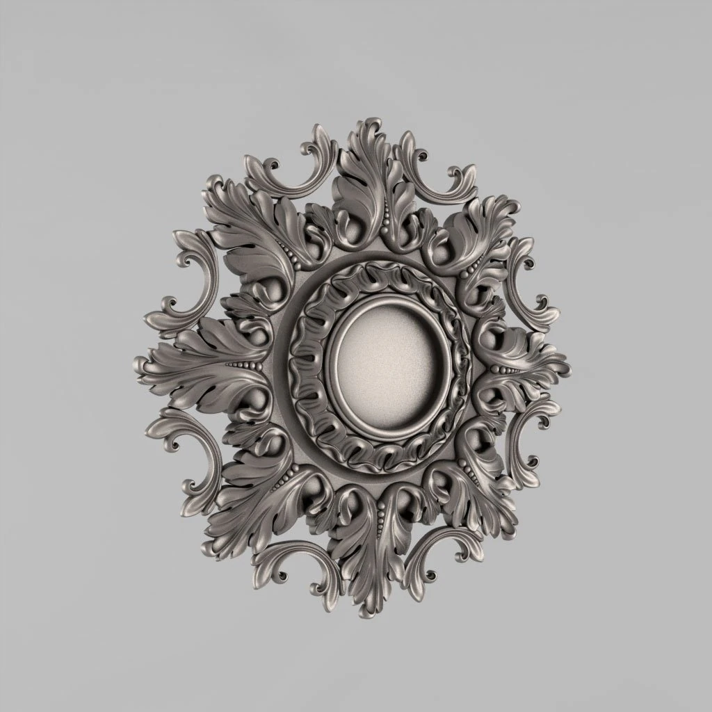 carved rosettes decor 57 3D Print Model .c4d .max .obj .3ds .fbx .stl .blend 