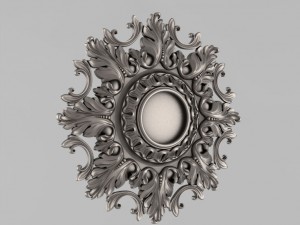 carved rosettes decor 57 3D Baskı Modeli
