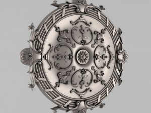 carved rosettes decor 60 3D-Druckmodell