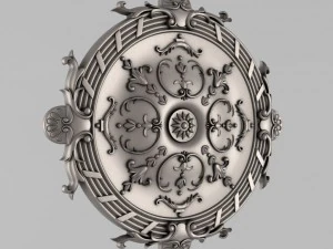 carved rosettes decor 60 3D Print Model