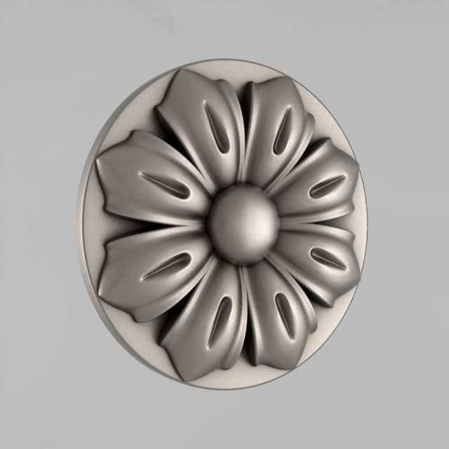 carved rosettes decor 61 3D 프린트 모델 .c4d .max .obj .3ds .fbx .stl .blend