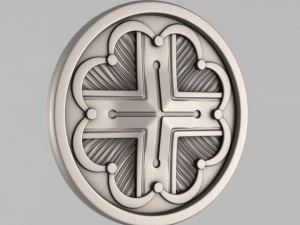 carved rosettes decor 64 3D Print Model