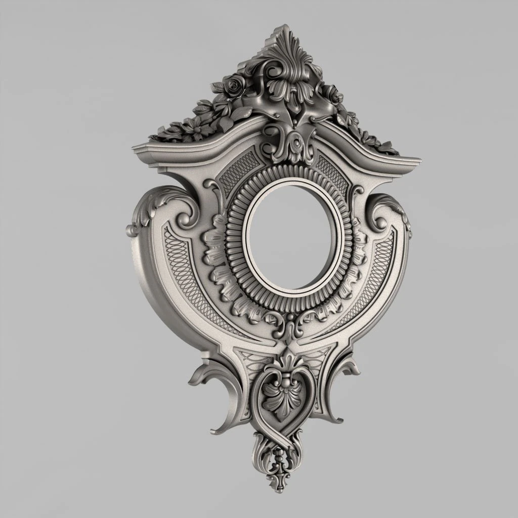 carved case for wall clocks 3D Print Model .c4d .max .obj .3ds .fbx .stl .blend