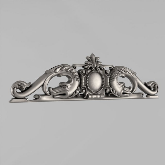 the central decorative element 6 3D 打印模型 .c4d .max .obj .3ds .fbx .stl .blend 