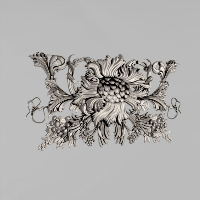 the central decorative element 8 Modèles 3D en vedette .c4d .max .obj .3ds .fbx .stl .blend 