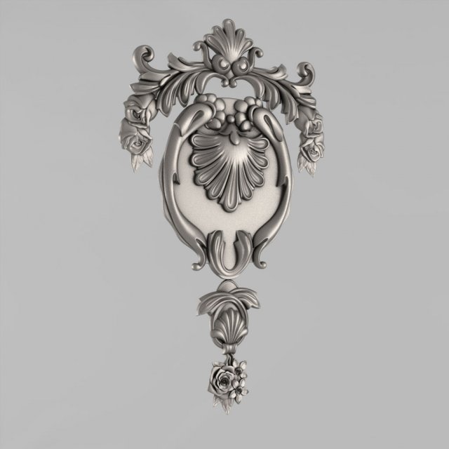 the central decorative element 15 3D Baskı Modeli .c4d .max .obj .3ds .fbx .stl .blend 