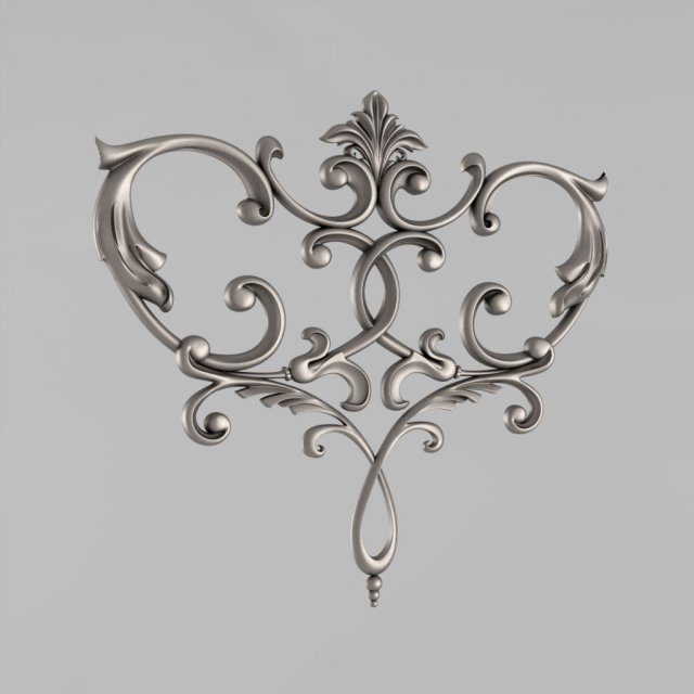 the central decorative element 50 3D Print Model .c4d .max .obj .3ds .fbx .stl .blend 
