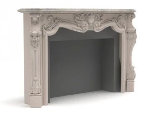 marble fireplace 3D Model