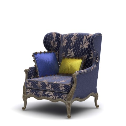 elegant armchair 3D Model .c4d .max .obj .3ds .fbx .stl .blend 