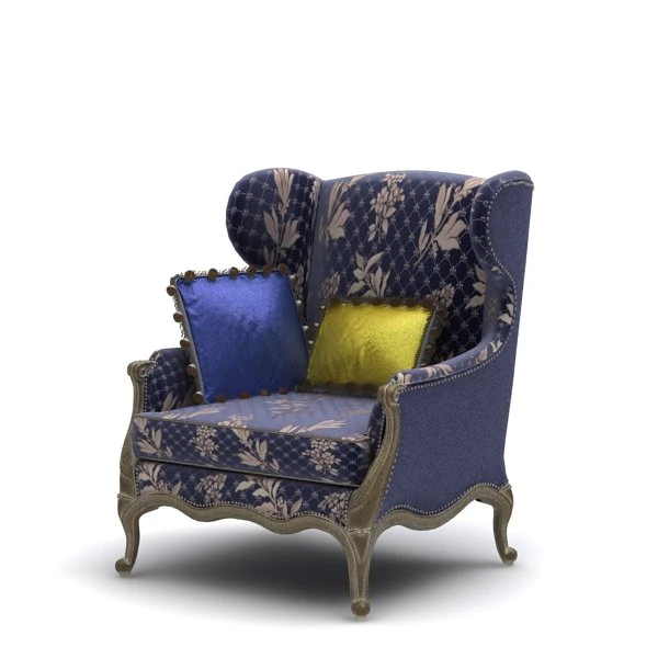 elegant armchair 3D Model .c4d .max .obj .3ds .fbx .stl .blend 