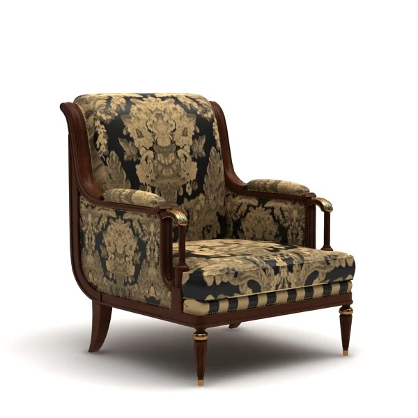 armchair classical apartments 3D Model .c4d .max .obj .3ds .fbx .stl .blend 