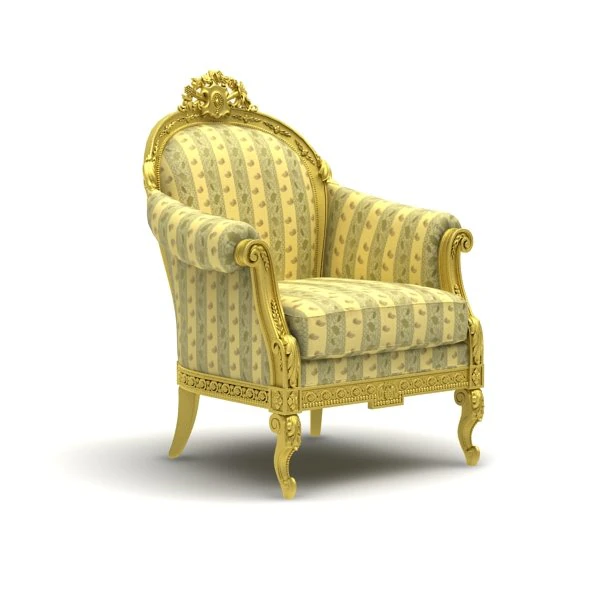 armchair 3D Model .c4d .max .obj .3ds .fbx .stl .blend 