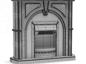 3dbyte 벽난로 2 3D 모델