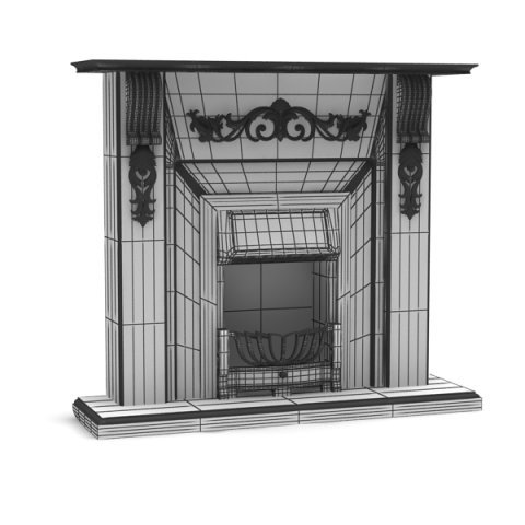 3dbyte fireplace 5 3D Model .c4d .max .obj .3ds .fbx .stl .blend 