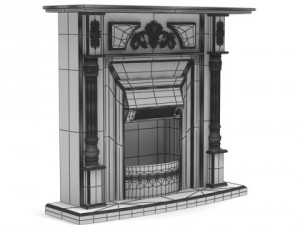 3dbyte fireplace 8 Model 3D