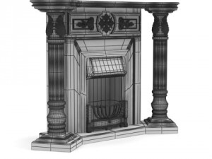 3dbyte fireplace 14 3D Model