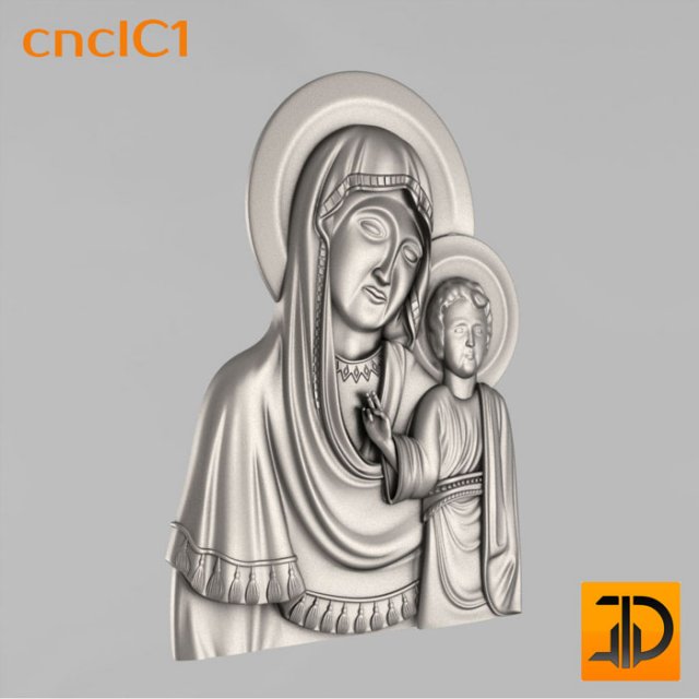 icon of the mother of god Model 3D .c4d .max .obj .3ds .fbx .stl .blend 