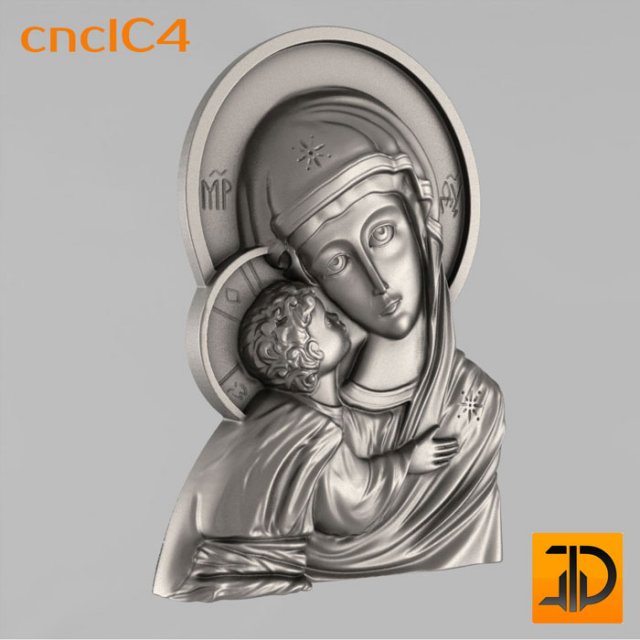 the icon our lady Model 3D .c4d .max .obj .3ds .fbx .stl .blend 