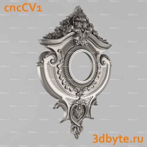 carved wall clock 3D-Modell .c4d .max .obj .3ds .fbx .stl .blend 
