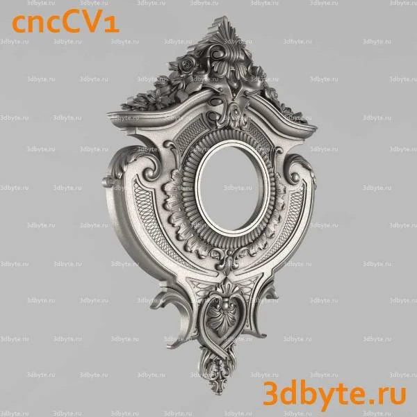 carved wall clock 3D Model .c4d .max .obj .3ds .fbx .stl .blend 