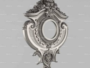 carved wall clock 3Dモデル