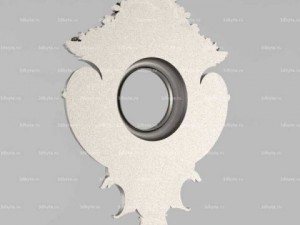 carved wall clock 3D-Modell